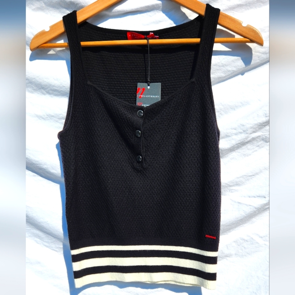 Philanthropy Sweater Tank Lightweight Black Excellent Pre-Owned Condition